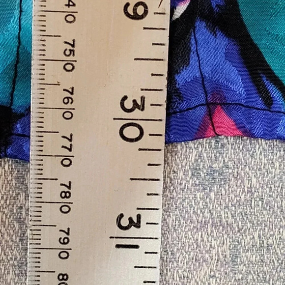 Alia Women's Blue/Pink/Purple Long Sleeve Button Up  Blouse in Size Medium - Picture 9 of 9